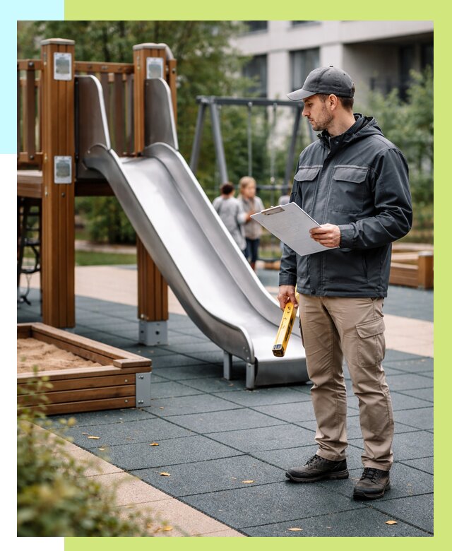 Сертификация детских площадок в Каменске-Шахтинском от 25753 р. | Алешин-Ксш