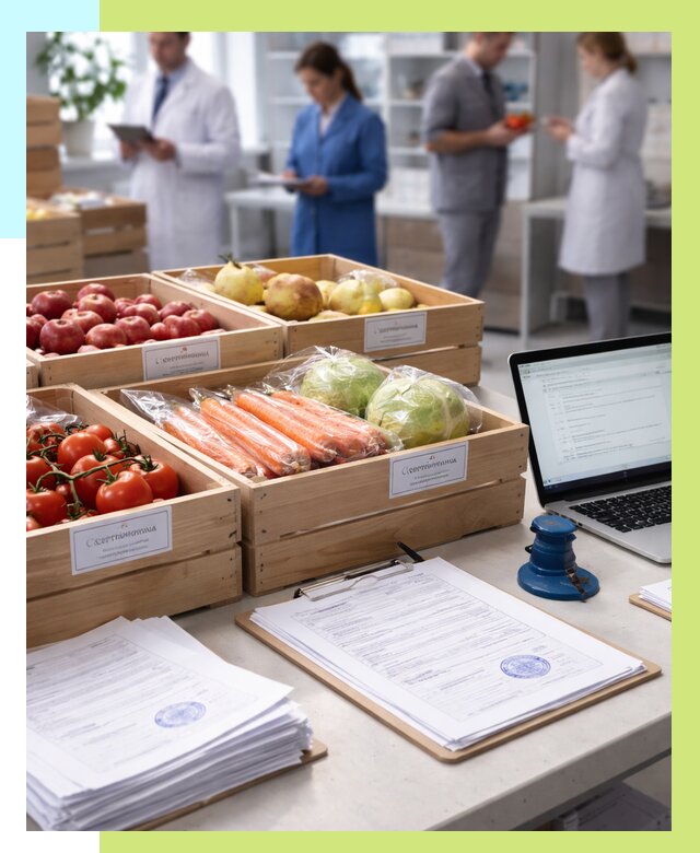 Сертификация овощей и фруктов в Каменске-Шахтинском от 8756 р. | Алешин-Ксш