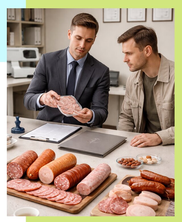 Сертификация колбасных изделий в Каменске-Шахтинском от 7726 р. | Алешин-Ксш